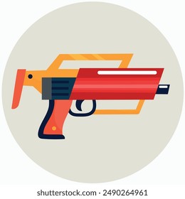 Laser gun blaster future weapon icon clipart avatar logotype isolated vector illustration