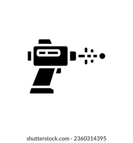 Ilustración vectorial de iconos rellenados por arma láser