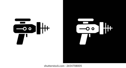 Icono de pistola láser de un Vector de estilo plano