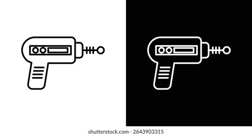 Icono de pistola láser Conjunto de Vector gráfico para diseño ui