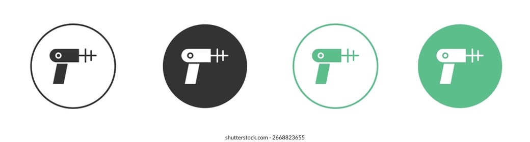 Laser gun icon Minimal Flat Line Vector Icon Set.