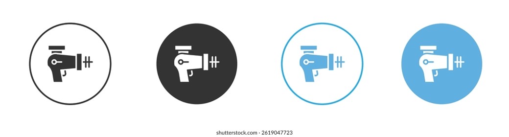 Laserpistolen-Symbol einfaches flaches Vektorsymbol-Paket