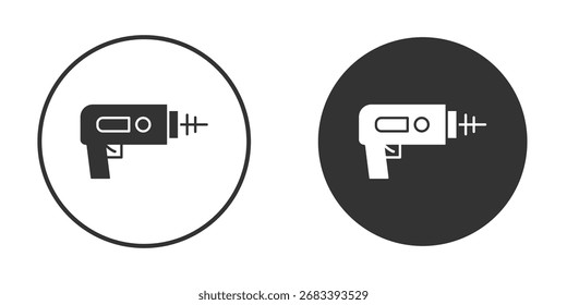 Icono de pistola láser, símbolo, pictograma de Vector. Ilustración de elemento simple.