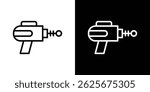 Laser gun icon vector collection. vector sign illustration