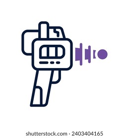laser gun icon. vector dual tone icon for your website, mobile, presentation, and logo design.