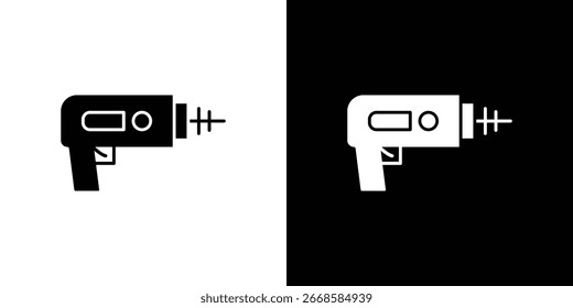 Icono de pistola láser, icono plano de Vector. Ilustración plana.
