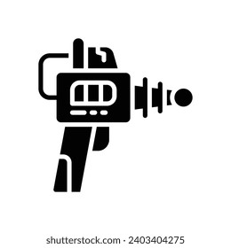 laser gun icon. vector glyph icon for your website, mobile, presentation, and logo design.