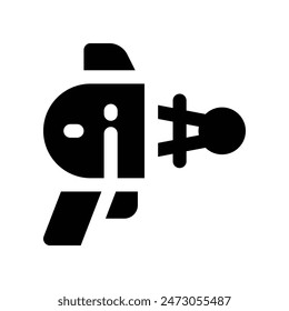 Laserpistolensymbol. Vektorgrafik-Glyphensymbol für Ihre Website, Ihr Handy, Ihre Präsentation und Ihr Logo-Design.