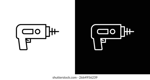 Ilustración vectorial de iconos de pistola láser - iconos vectoriales de estilo negro de alta calidad