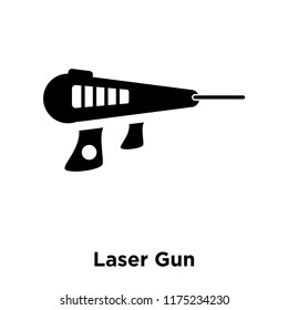Laser Gun icon vector isolated on white background, logo concept of Laser Gun sign on transparent background, filled black symbol