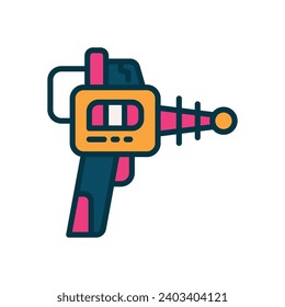 icono de pistola láser. icono de línea vectorial para tu sitio web, móvil, presentación y diseño de logotipo.