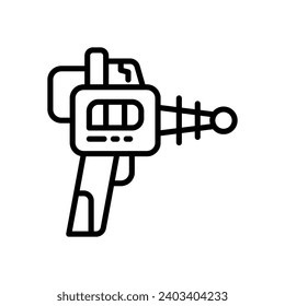 icono de pistola láser. icono de línea vectorial para tu sitio web, móvil, presentación y diseño de logotipo.