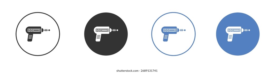 Vector de icono de pistola láser. Diseño de ilustración de Plantilla de logotipo
