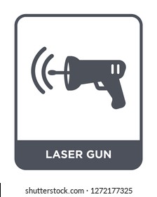 laser gun icon vector on white background, laser gun trendy filled icons from Astronomy collection, laser gun simple element illustration