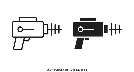Laser gun icon vector sign symbol