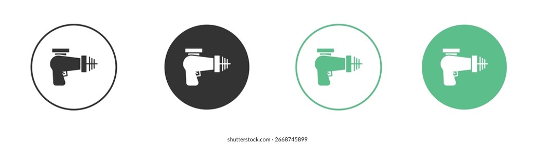 Laser gun icon for your website or app. eps10