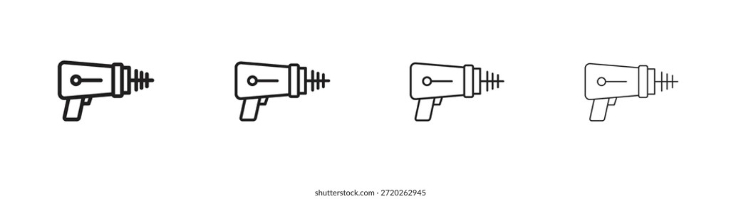 Iconos de pistola láser Contorno de símbolo de Vector
