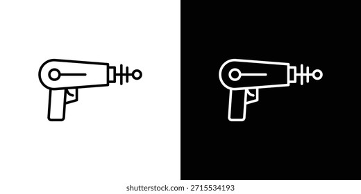 Ícones de arma a laser para elementos de UI. Ilustração vetorial de alta qualidade.