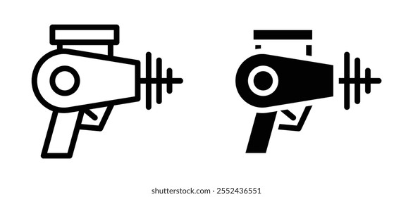 Conjunto de Vector de icono de revestimiento de pistola láser.