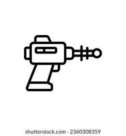 Laser Gun Outline Icon Vector Illustration