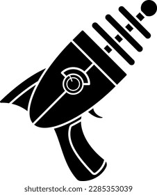 Laser gun in retro style flat vector illustration