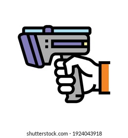 Laser Gun For Scan Rfid Color Icon Vector. Laser Gun For Scan Rfid Sign. Isolated Symbol Illustration