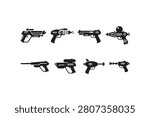Laser Guns Silhouette Collection Set