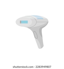 Laser hair removal tool icon flat vector illustration isolated on my white background. Device for professional depilation and hair removal beauty procedure.