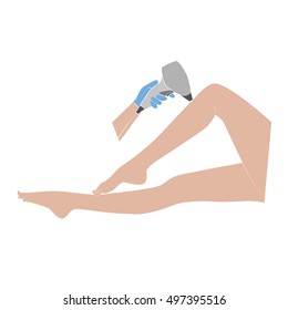 laser hair removal. vector illustration