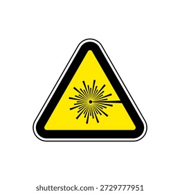 Ícone de risco laser isolado no fundo branco