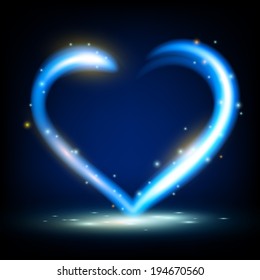 laser heart, abstract background