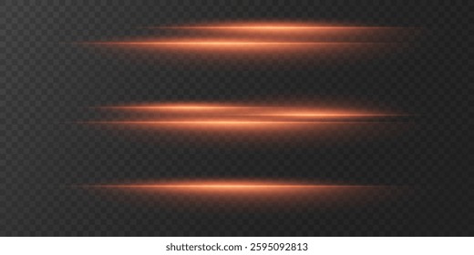 Laser horizontal lines of light, rays effect. Vector EPS10