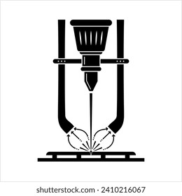 Laser Icon, Laser Beam Icon, Laser Ray Icon Vector Art Illustration