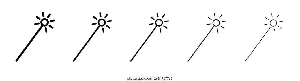 Signo de Vector blanco y negro del icono del laser