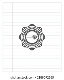 laser icon draw with pencil effect. Vector Illustration. Detailed. 
