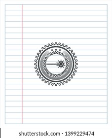 laser icon emblem draw with pencil effect. Vector Illustration. Detailed.