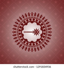 laser icon inside badge with red background