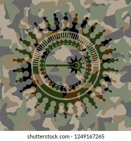 laser icon inside camouflaged emblem