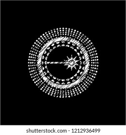 laser icon inside chalkboard emblem