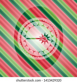 laser icon inside christmas badge.