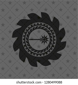 laser icon inside dark badge or emblem