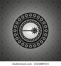 icono láser dentro de la placa oscura. 