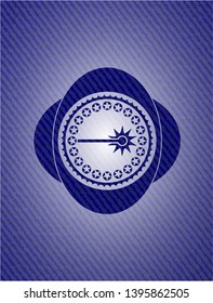 laser icon inside jean background