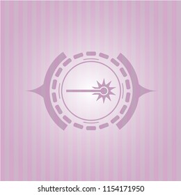 laser icon inside pink icon or emblem