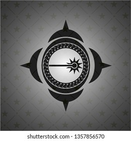 laser icon inside realistic dark emblem