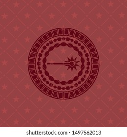 laser icon inside red icon or emblem