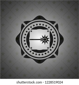 laser icon inside retro style black emblem
