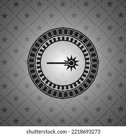 Lasersymbol im Retro-Stil schwarzes Emblem. 