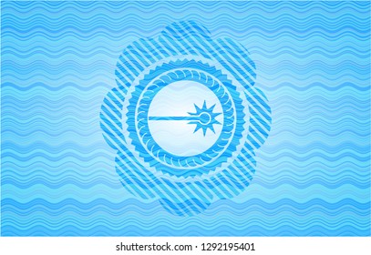 laser icon inside water concept badge.