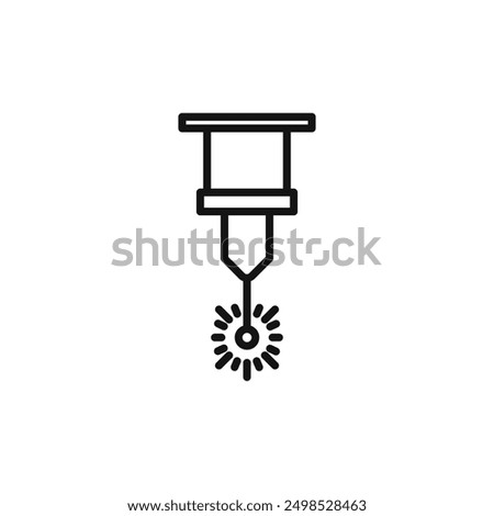 laser icon isolated on white background